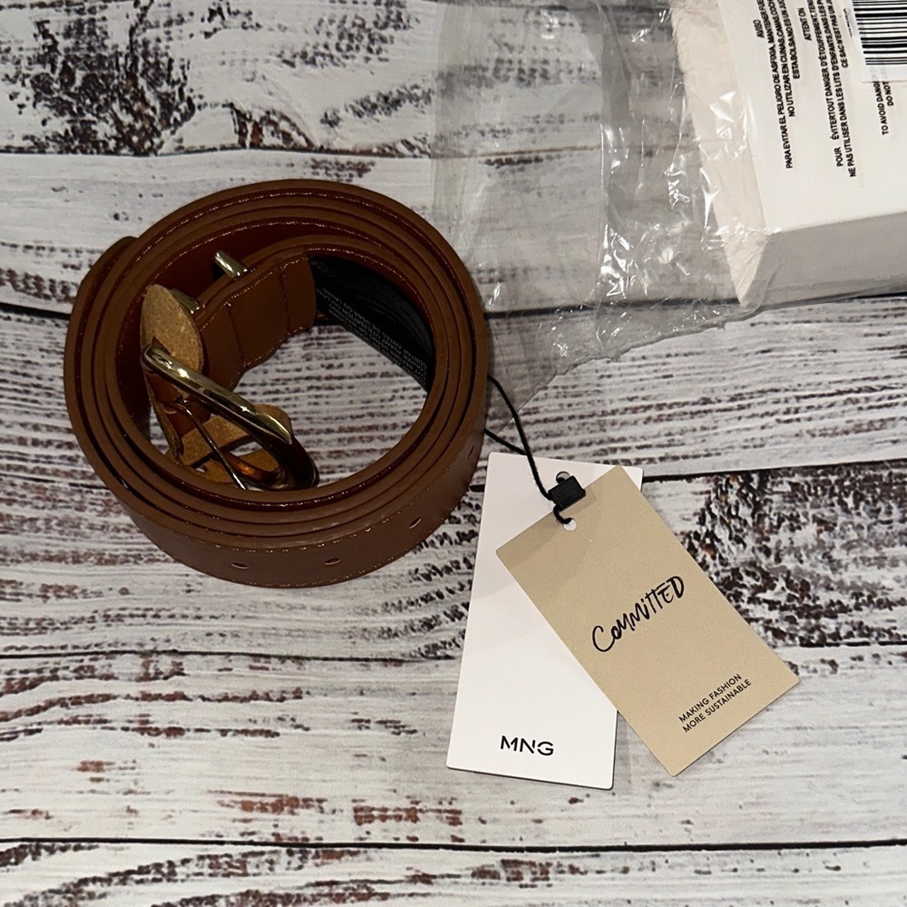 Mango Rounded Buckle Belt Sz. XL - Picture 7 of 8